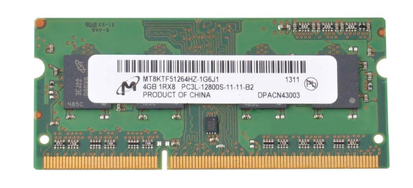 MT8KTF51264HZ-1G6J1 Micron 4GB PC3-12800 DDR3-1600MHz non-ECC Unbuffered CL11 204-Pin