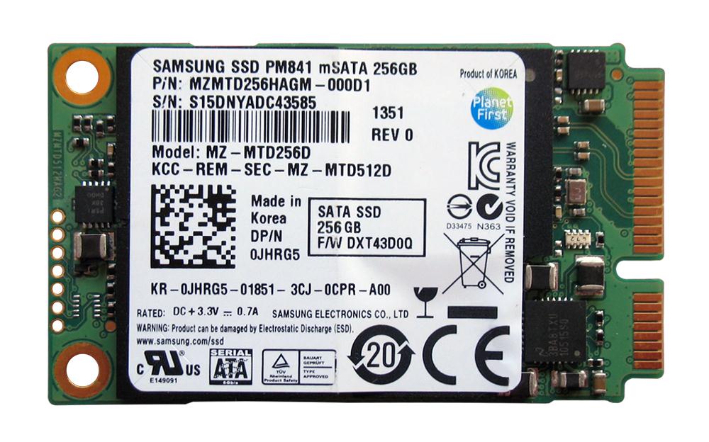 MZMTD256HAGM-000D1 Samsung PM841 Series 256GB TLC SATA 6Gbps (AES-256) mSATA