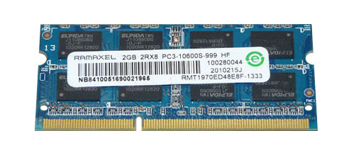 RMT1970ED48E8F-1333 Ramaxel 2GB PC3-10600 DDR3-1333MHz non-ECC Unbuffered CL9 204-Pin