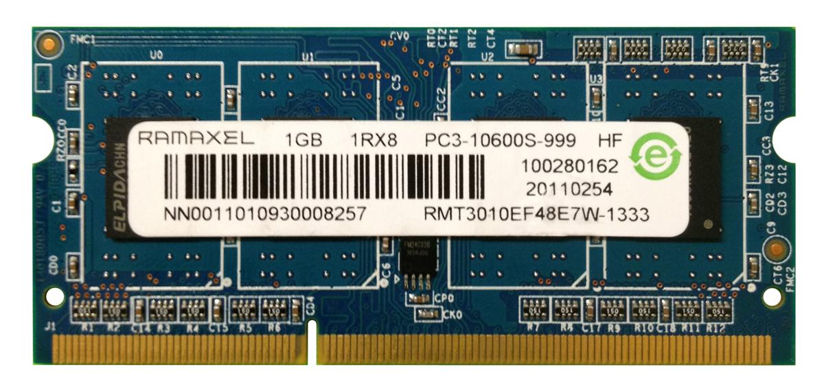 RMT3010EF48E7W-1333 Ramaxel 1GB PC3-10600 DDR3-1333MHz non-ECC Unbuffered CL9 204-Pin