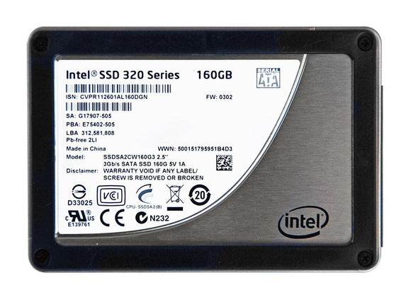 SSDSA2CW160G3 Intel 320 Series 160GB MLC SATA 3Gbps 2.5