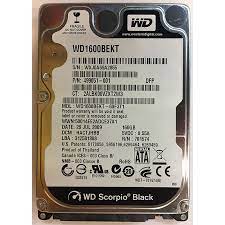 WD1600BEKT-60F3T1 Western Digital Scorpio Black 160GB 7200RPM SATA 3Gbps 16MB Cache 2.5