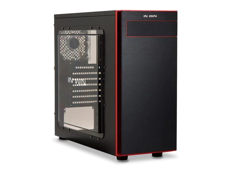 In Win 703 Midi Tower Sort/Rød — Rebuild IT