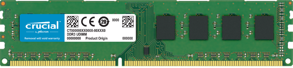 CT102464BD160B.M16FP Crucial 8GB PC3-12800 DDR3-1600MHz non-ECC Unbuffered CL11 240-Pin